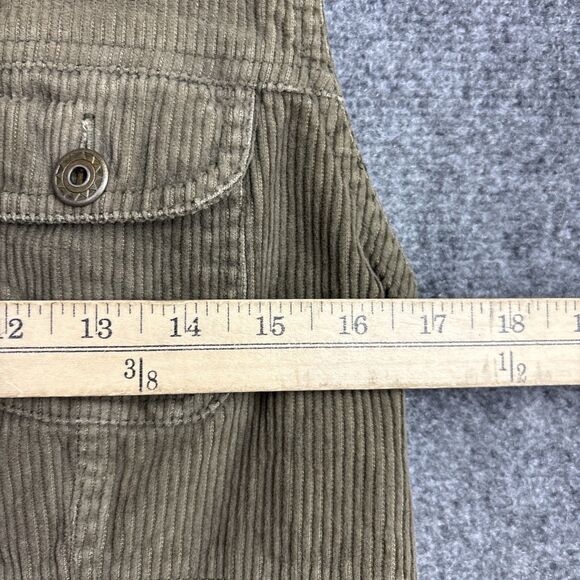 Dress Womens Size M Green Plaid Corduroy Cottagecore Academia - Picture 6 of 13